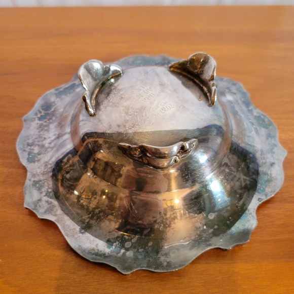 Vintage Towle Silver Plated Brass Bowl Made in USA Candy Dish Nut Bowl - Picture 11 of 13